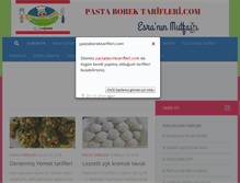 Tablet Screenshot of pastaborektarifleri.com